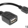 Delock Cable USB micro-B male > USB 2.0-A female OTG flexible 15 cm-0