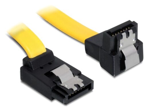 Delock Cable SATA 6 Gb/s straight/downards metal 50 cm-48322