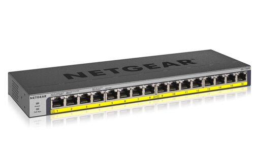NETGEAR GS116PP - Switch - onbeheerd - 16 x 10/100/1000 (PoE+) -53890