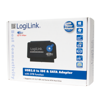LogiLink USB 3.0 to IDE & SATA Adapter with OTB-0