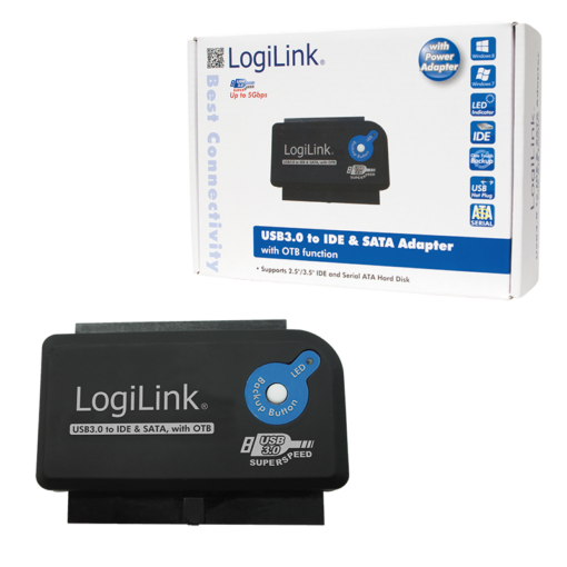 LogiLink USB 3.0 to IDE & SATA Adapter with OTB-49565