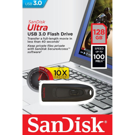 SanDisk Ultra USB 3.0 Flash Drive - USB-flashstation - 128 GB-47815