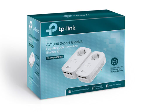 TP-Link AV1300 Gigabit Powerline met 3 aansluitingen en stopcontact startset-0