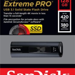 SanDisk Extreme PRO USB 3.1 Solid State-flashdrive - USB-flashstation - 128 GB-52173