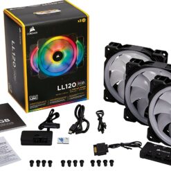 Corsair LL120 RGB 120mm RGB LED PWM Fan — 3 Fan Pack with Lighting Node PRO-52152