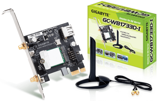 Gigabyte GC-WB1733D-I Dual Band Wireless-AC for Desktop - PCIe-0