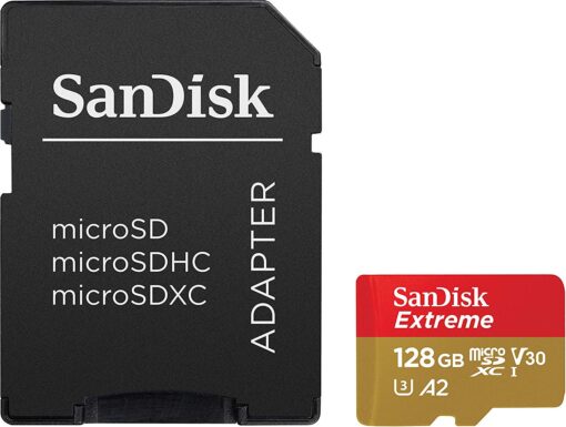 SanDisk Extreme - 128 GB - microSDXC U3 - 160MB/s - V30 - A2-0