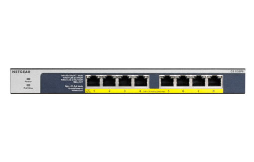NETGEAR GS108PP - Switch - onbeheerd - 8 x 10/100/1000 (PoE+) -0