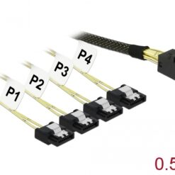 Delock Cable Mini SAS HD SFF-8643 > 4 x SATA 7 Pin 0.5 m-0