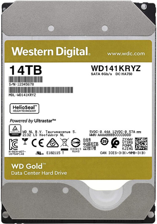 WD Gold Enterprise Class SATA HDD WD141KRYZ - 14 TB - SATA 6Gb/s - 7200 tpm-58505