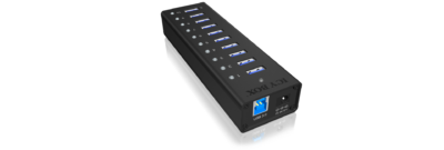 RaidSonic ICY BOX IB-AC6110 Active 10-port USB 3.0 hub in a robust aluminum enclosure-0