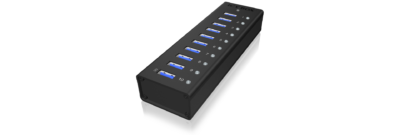 RaidSonic ICY BOX IB-AC6110 Active 10-port USB 3.0 hub in a robust aluminum enclosure-58895