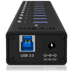 RaidSonic ICY BOX IB-AC6110 Active 10-port USB 3.0 hub in a robust aluminum enclosure-58896