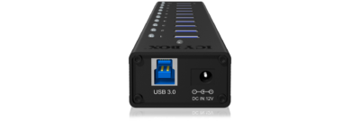 RaidSonic ICY BOX IB-AC6110 Active 10-port USB 3.0 hub in a robust aluminum enclosure-58896