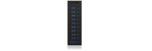 RaidSonic ICY BOX IB-AC6110 Active 10-port USB 3.0 hub in a robust aluminum enclosure-58898