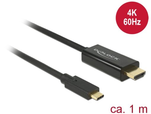 Delock Cable USB Type-C male > HDMI male (DP Alt Mode) 4K 60 Hz - 1 m-0
