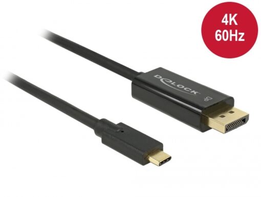 Delock Cable USB Type-C male > DisplayPort male (DP Alt Mode) 4K 60 Hz - 1 m-0