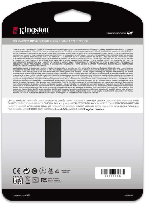 Kingston KC600 - Solid state drive - 1 TB - intern - 2.5" - Self-Encrypting Drive (SED)-59245