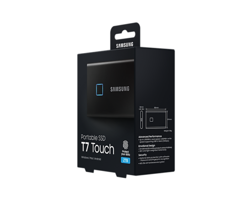Samsung Portable SSD T7 Touch - 1 TB - USB 3.2 Gen 2-59208