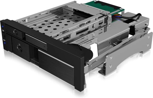 RaidSonic ICY BOX IB-173SSK - Mobile rack for 2x HDD/SSD for 1x 5.25" bay with lock-62739