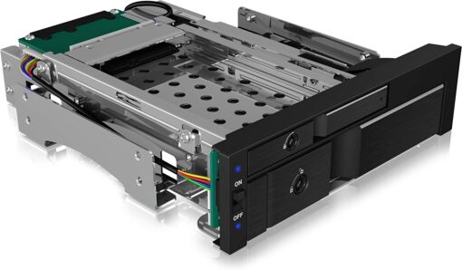 RaidSonic ICY BOX IB-173SSK - Mobile rack for 2x HDD/SSD for 1x 5.25" bay with lock-0