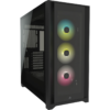 Corsair iCUE 5000X RGB Tempered Glass Mid-Tower ATX PC Smart Case - Black-0