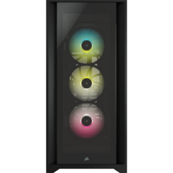Corsair iCUE 5000X RGB Tempered Glass Mid-Tower ATX PC Smart Case - Black-61057