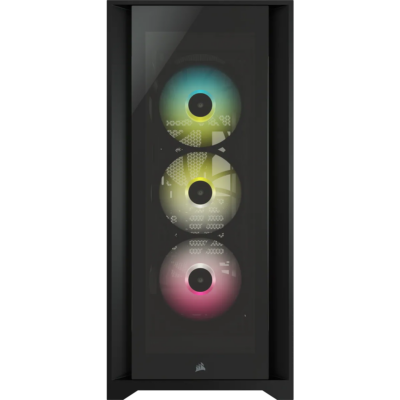 Corsair iCUE 5000X RGB Tempered Glass Mid-Tower ATX PC Smart Case - Black-61057
