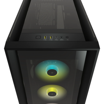 Corsair iCUE 5000X RGB Tempered Glass Mid-Tower ATX PC Smart Case - Black-61053