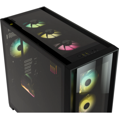 Corsair iCUE 5000X RGB Tempered Glass Mid-Tower ATX PC Smart Case - Black-61042
