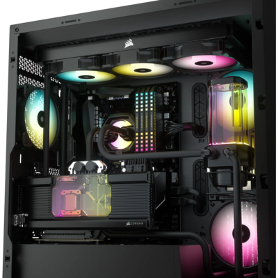 Corsair iCUE 5000X RGB Tempered Glass Mid-Tower ATX PC Smart Case - Black-61041