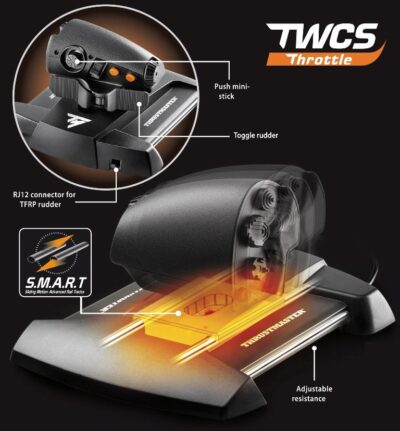 Thrustmaster T.16000M FCS FLIGHT PACK: Joystick, Throttle and Rudder pedals for PC-60828