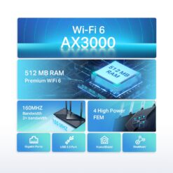 TP-Link Archer AX55 - AX3000 Dual-band Gigabit Wifi 6 Router-61846