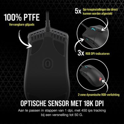 Corsair SABRE RGB PRO CHAMPION SERIES Ultra-Light FPS/MOBA Gaming Mouse-62141