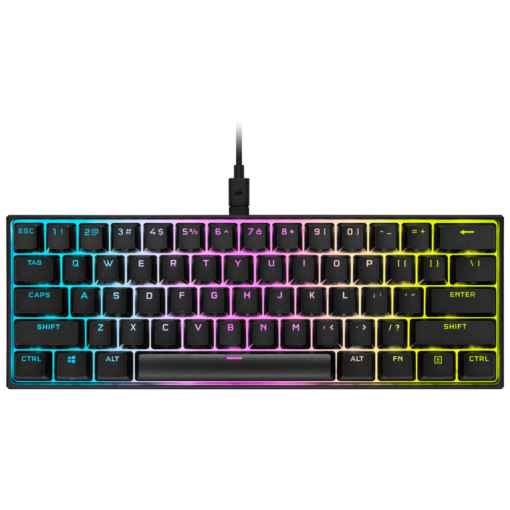 Corsair K65 RGB MINI 60% Mechanical Gaming Keyboard — CHERRY MX SPEED — Black-0