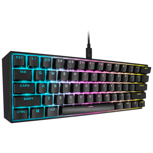 Corsair K65 RGB MINI 60% Mechanical Gaming Keyboard — CHERRY MX SPEED — Black-62086