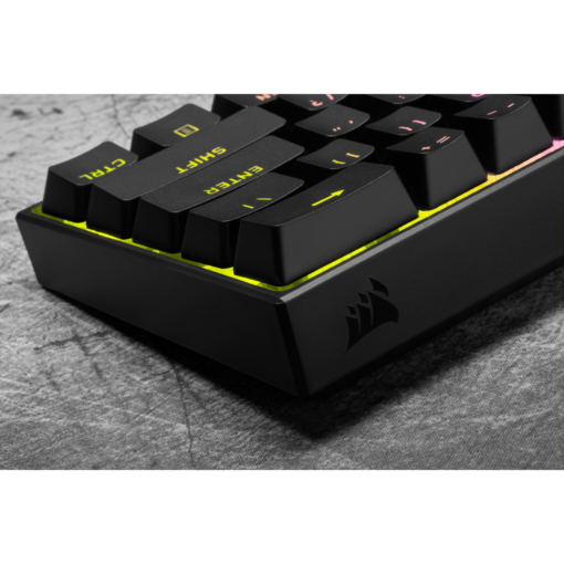 Corsair K65 RGB MINI 60% Mechanical Gaming Keyboard — CHERRY MX SPEED — Black-62097