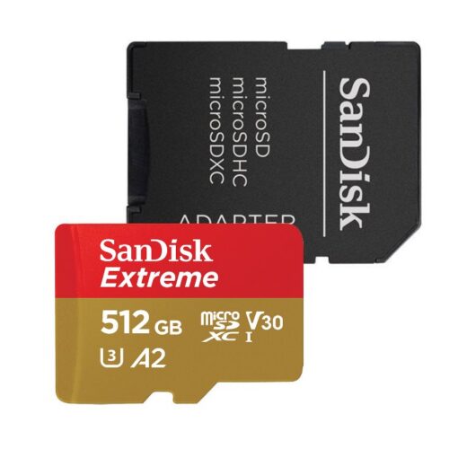 SanDisk Extreme - 512 GB - microSDXC U3 - 160MB/s - V30 - A2-62360