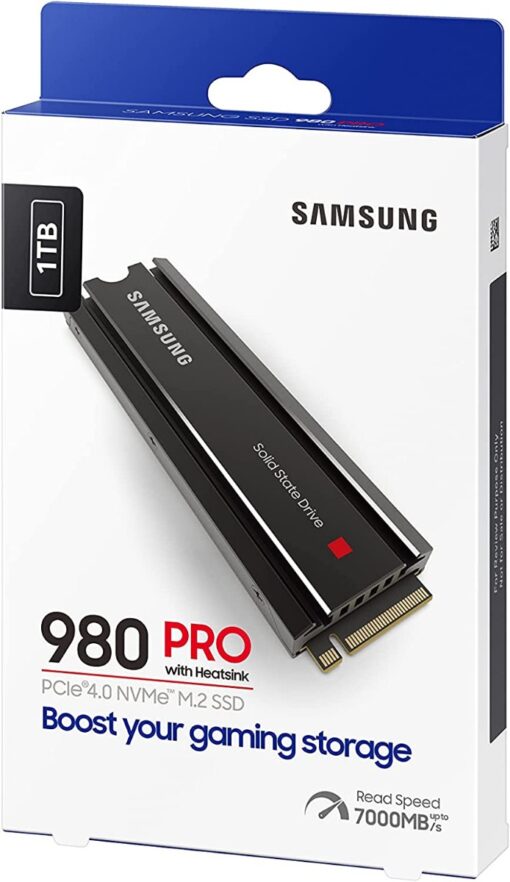Samsung 980 PRO Heatsink MZ-V8P1T0CW - 1 TB - PCle 4.0 NVMe M.2 SSD-64002