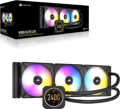 Corsair iCUE H150i ELITE LCD Display Liquid CPU Cooler-64170