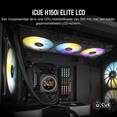 Corsair iCUE H150i ELITE LCD Display Liquid CPU Cooler-64174