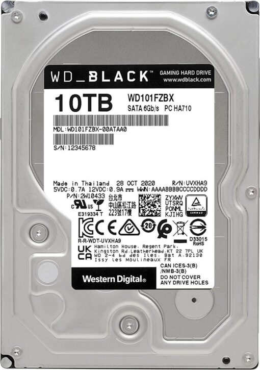 WD Black Performance Hard Drive WD101FZBX - 10 TB-64209