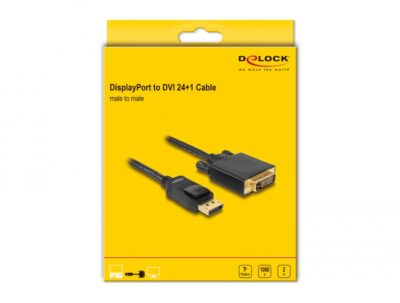 Delock Cable Displayport male to DVI 24+1 male 2 m - Afbeelding 2