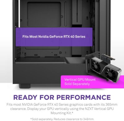 NZXT H5 Compact Mid-tower Airflow Case - Black - Afbeelding 6
