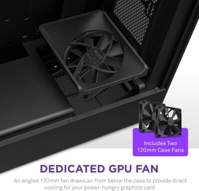 NZXT H5 Compact Mid-tower Airflow Case - Black - Afbeelding 8