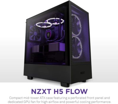 NZXT H5 Compact Mid-tower Airflow Case - Black - Afbeelding 2