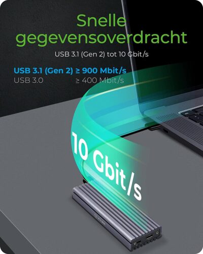 RaidSonic ICY BOX Enclosure for 1x NVMe with USB 3.1 (Gen 2) Type-C and Type-A interface - Afbeelding 4
