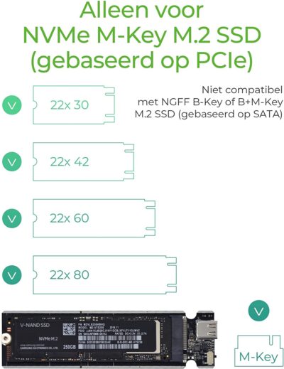 RaidSonic ICY BOX Enclosure for 1x NVMe with USB 3.1 (Gen 2) Type-C and Type-A interface - Afbeelding 3