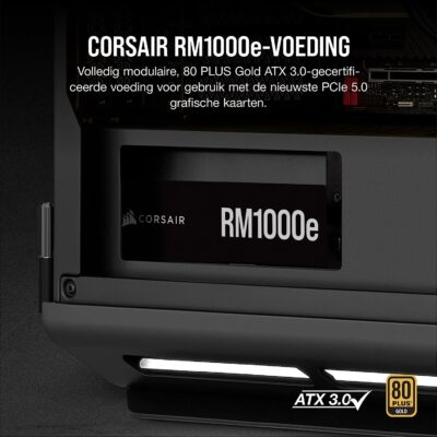 Corsair RMe Series RM1000e - 1000 Watt 80 PLUS Gold Fully Modular Low-Noise ATX PSU - ATX 3.0 and PCIe 5.0 - Afbeelding 6