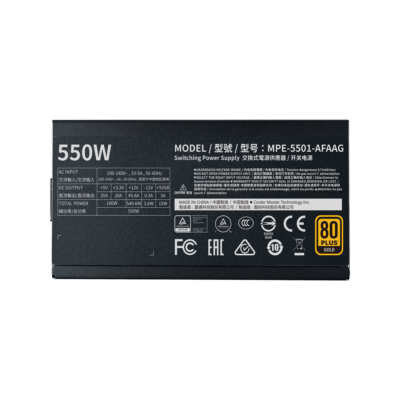 Cooler Master MWE Gold 550 - V2 (Full Modular) - 80 PLUS Gold - 550 Watt - Afbeelding 9